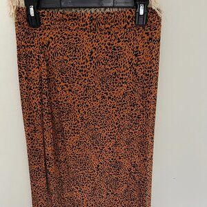 Women's Pull-On Animal Print Knit Midi Skirt